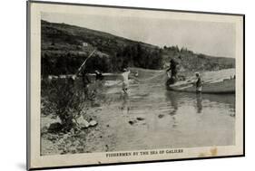 Fishermen by the Sea of Galilee, Palestine-null-Mounted Photographic Print