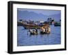 Fishermen Coming Ashore in Thung Chais (Basket Boats), Cau Dau, Near Nha Trang, Vietnam, Indochina-Robert Francis-Framed Photographic Print