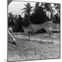 Fishermen Drying their Nets on the Beach, Basseterre, St Christopher, West Indies-HC White-Mounted Photographic Print