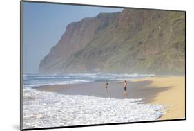 Fishermen Enjoy the Beach, Polihale State Beach Park, Kauai, Hawaii-Micah Wright-Mounted Photographic Print