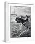 Fishermen Harpooning Sperm Whale-null-Framed Giclee Print