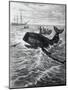 Fishermen Harpooning Sperm Whale-null-Mounted Giclee Print