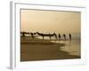 Fishermen Hauling in Nets at Sunrise, Chowara Beach, Near Kovalam, Kerala, India, Asia-Stuart Black-Framed Photographic Print