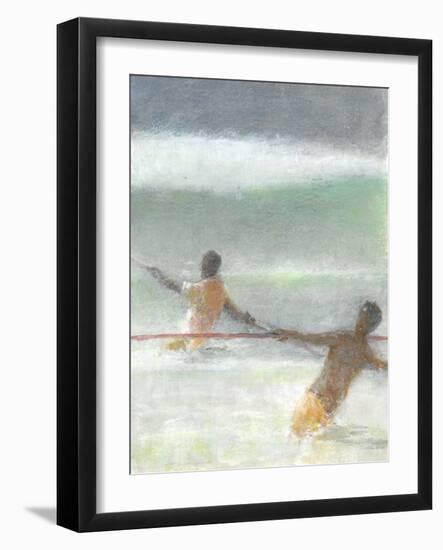 Fishermen Hauling Nets, 2015-Lincoln Seligman-Framed Giclee Print