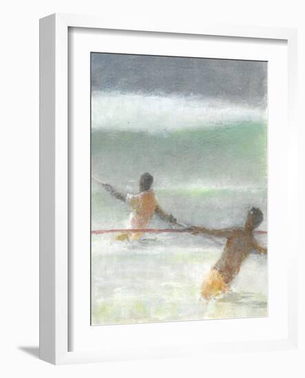 Fishermen Hauling Nets, 2015-Lincoln Seligman-Framed Giclee Print