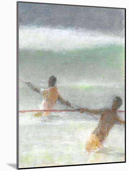 Fishermen Hauling Nets, 2015-Lincoln Seligman-Mounted Giclee Print