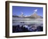 Fishermen in Canoe on Waterfowl Lake, Banff National Park, Canada-Janis Miglavs-Framed Premium Photographic Print