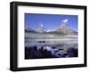 Fishermen in Canoe on Waterfowl Lake, Banff National Park, Canada-Janis Miglavs-Framed Photographic Print