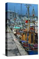 Fishermen in dock-null-Stretched Canvas