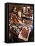 Fishermen in the Marsala Fish Market, Marsala, Sicily, Italy-Michael Newton-Framed Stretched Canvas