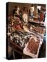 Fishermen in the Marsala Fish Market, Marsala, Sicily, Italy-Michael Newton-Stretched Canvas