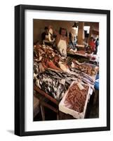 Fishermen in the Marsala Fish Market, Marsala, Sicily, Italy-Michael Newton-Framed Photographic Print