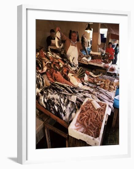 Fishermen in the Marsala Fish Market, Marsala, Sicily, Italy-Michael Newton-Framed Photographic Print