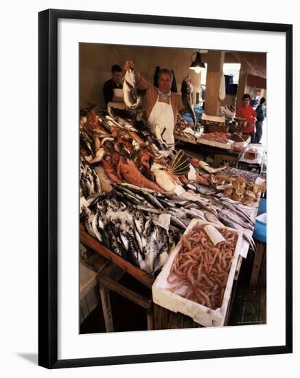 Fishermen in the Marsala Fish Market, Marsala, Sicily, Italy-Michael Newton-Framed Photographic Print