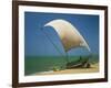 Fishermen in the Shade of a Sail on a Fishing Boat on the Beach at Negombo, Sri Lanka-Richardson Rolf-Framed Photographic Print