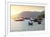 Fishermen in traditional round basket coracle boats on Cham Island, Quang Nam, Vietnam, Indochina,-Alex Robinson-Framed Photographic Print