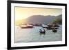 Fishermen in traditional round basket coracle boats on Cham Island, Quang Nam, Vietnam, Indochina,-Alex Robinson-Framed Photographic Print