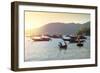 Fishermen in traditional round basket coracle boats on Cham Island, Quang Nam, Vietnam, Indochina,-Alex Robinson-Framed Photographic Print