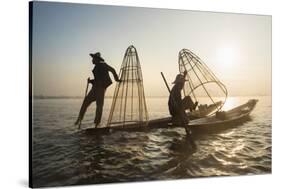 Fishermen, Inle Lake, Shan State, Myanmar (Burma), Asia-Janette Hill-Stretched Canvas