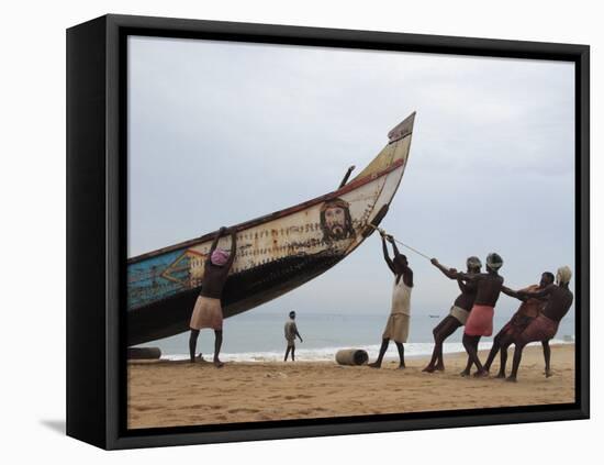 Fishermen, Kerala, India-Ivan Vdovin-Framed Stretched Canvas