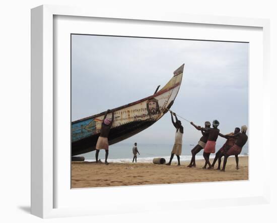 Fishermen, Kerala, India-Ivan Vdovin-Framed Photographic Print