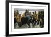 Fishermen launching a rowing boat-Michael Ancher-Framed Premium Giclee Print