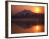 Fishermen Make their Way Home in Canoes as the Sun Sets over Nigeen Lake, Srinagar, Kashmir-David Pickford-Framed Photographic Print