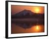 Fishermen Make their Way Home in Canoes as the Sun Sets over Nigeen Lake, Srinagar, Kashmir-David Pickford-Framed Photographic Print