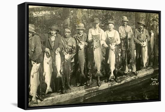 Fishermen Near Bellingham, Wa-Corbett-Framed Stretched Canvas