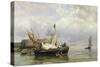 Fishermen near Rotterdam, Holland-Hermanus Koekkoek-Stretched Canvas