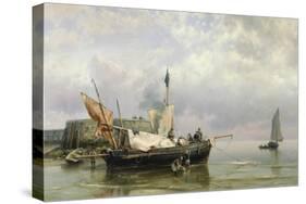 Fishermen near Rotterdam, Holland-Hermanus Koekkoek-Stretched Canvas