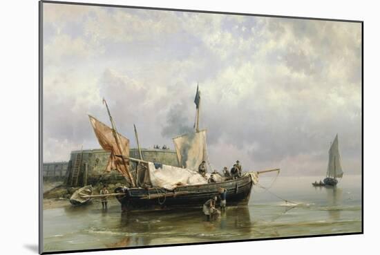 Fishermen near Rotterdam, Holland-Hermanus Koekkoek-Mounted Giclee Print