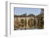 Fishermen next to Teston Bridge over the River Medway, originally built in 14th century, near Maids-Tim Winter-Framed Photographic Print