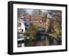 Fishermen on a Frosty Morning, Pull Ferry, Norwich, Norfolk, England, United Kingdom, Europe-Charcrit Boonsom-Framed Photographic Print