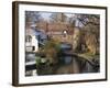 Fishermen on a Frosty Morning, Pull Ferry, Norwich, Norfolk, England, United Kingdom, Europe-Charcrit Boonsom-Framed Photographic Print