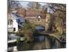 Fishermen on a Frosty Morning, Pull Ferry, Norwich, Norfolk, England, United Kingdom, Europe-Charcrit Boonsom-Mounted Photographic Print