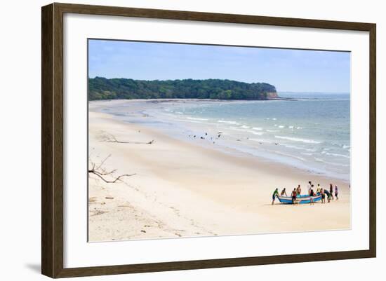 Fishermen on Joannes Beach on Marajo Island in the Brazilian Amazon, Para, Brazil, South America-Alex Robinson-Framed Photographic Print