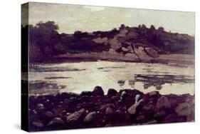 Fishermen on Rocks-Winslow Homer-Stretched Canvas