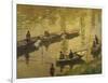 Fishermen on Seine-Claude Monet-Framed Giclee Print