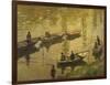 Fishermen on Seine-Claude Monet-Framed Giclee Print