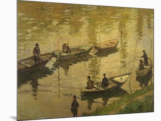 Fishermen on Seine-Claude Monet-Mounted Giclee Print