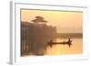 Fishermen on Taungthaman Lake in Dawn Mist-Lee Frost-Framed Photographic Print