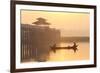 Fishermen on Taungthaman Lake in Dawn Mist-Lee Frost-Framed Photographic Print