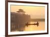 Fishermen on Taungthaman Lake in Dawn Mist-Lee Frost-Framed Photographic Print