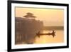 Fishermen on Taungthaman Lake in Dawn Mist-Lee Frost-Framed Photographic Print