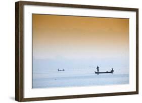 Fishermen on Taungthaman Lake Near Amarapura, Mandalay, Myanmar (Burma), Southeast Asia-Alex Robinson-Framed Photographic Print