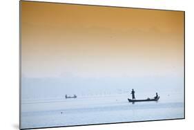 Fishermen on Taungthaman Lake Near Amarapura, Mandalay, Myanmar (Burma), Southeast Asia-Alex Robinson-Mounted Photographic Print