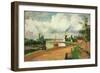 Fishermen on the Banks of the Oise, 1876-Camille Pissarro-Framed Giclee Print