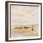 Fishermen on the Beach-Pompeo Mariani-Framed Giclee Print