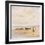 Fishermen on the Beach-Pompeo Mariani-Framed Premium Giclee Print